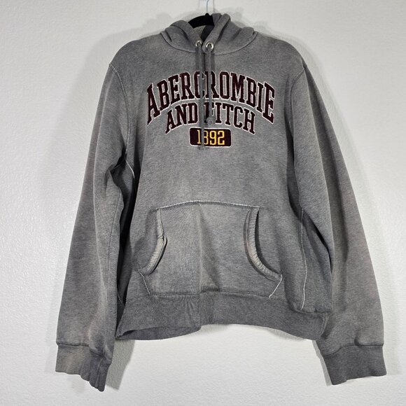 Abercrombie & Fitch Other - Abercrombie & Fitch 1892 Vintage Hoodie Sweatshirt Men XL Gray Pullover Logo